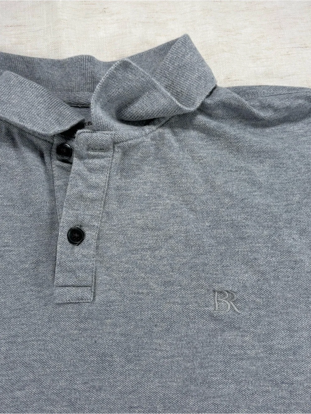 Banana Republic Pique Classic Men's Grey Polo Shirt